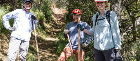 Trail volunteers pose for a picture