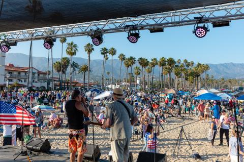 Band plays at West Beach for the Fourth of July Celebration