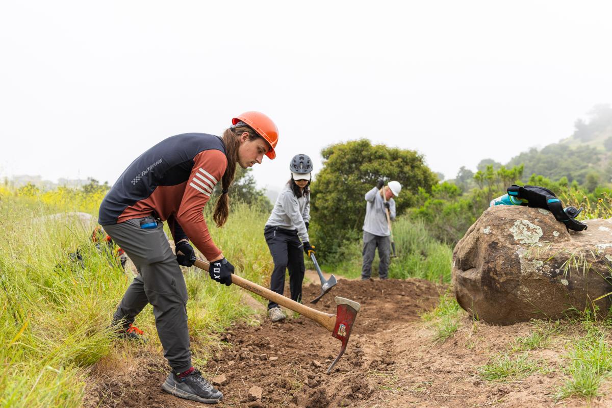 Trail volunteer work on Jesusita Trail